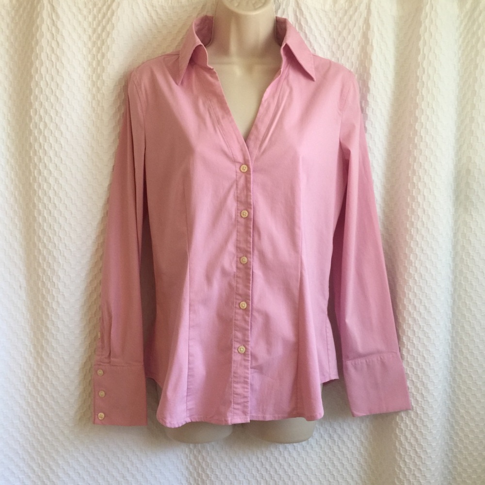 Express pink button down shirt size medium